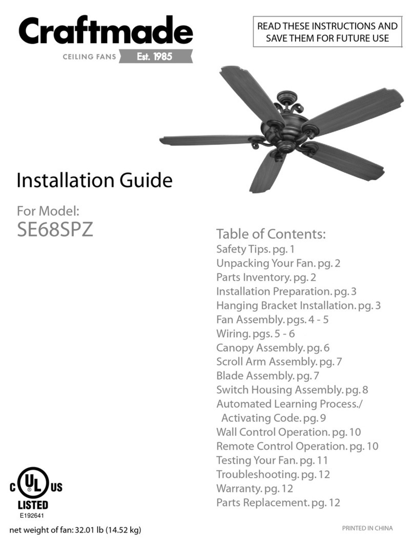 Craftmade SE68SPZ User manual