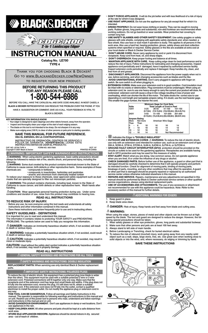 Black & Decker LE750 Type 4 instruction manual