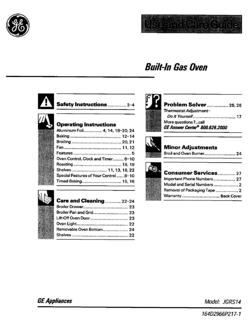 GE JGRS14 Use and care guide