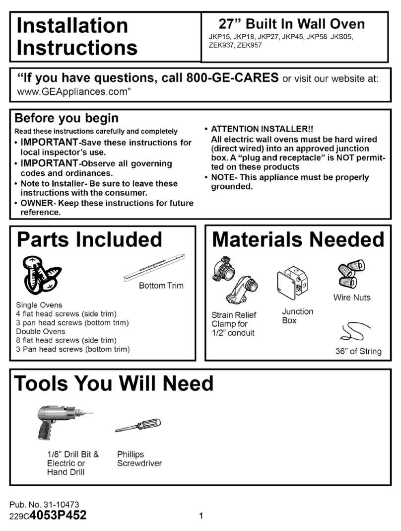 GE JKP15 Series User manual