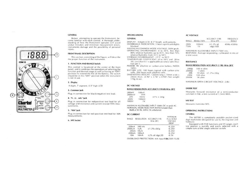 Clarke CDM 10 operating instructions