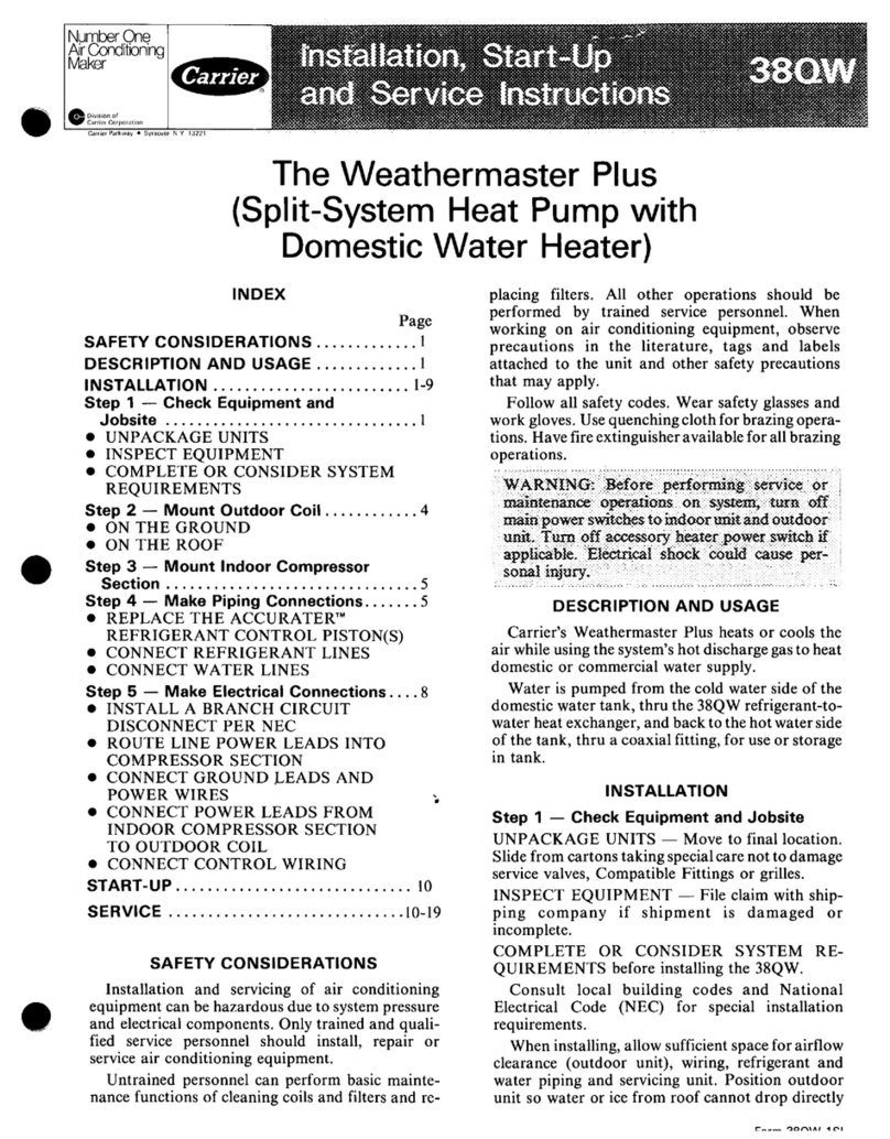 Carrier 38QW installation instructions