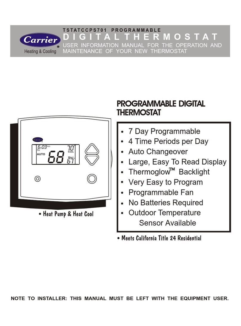 Carrier TSTAT CC PS701 User manual