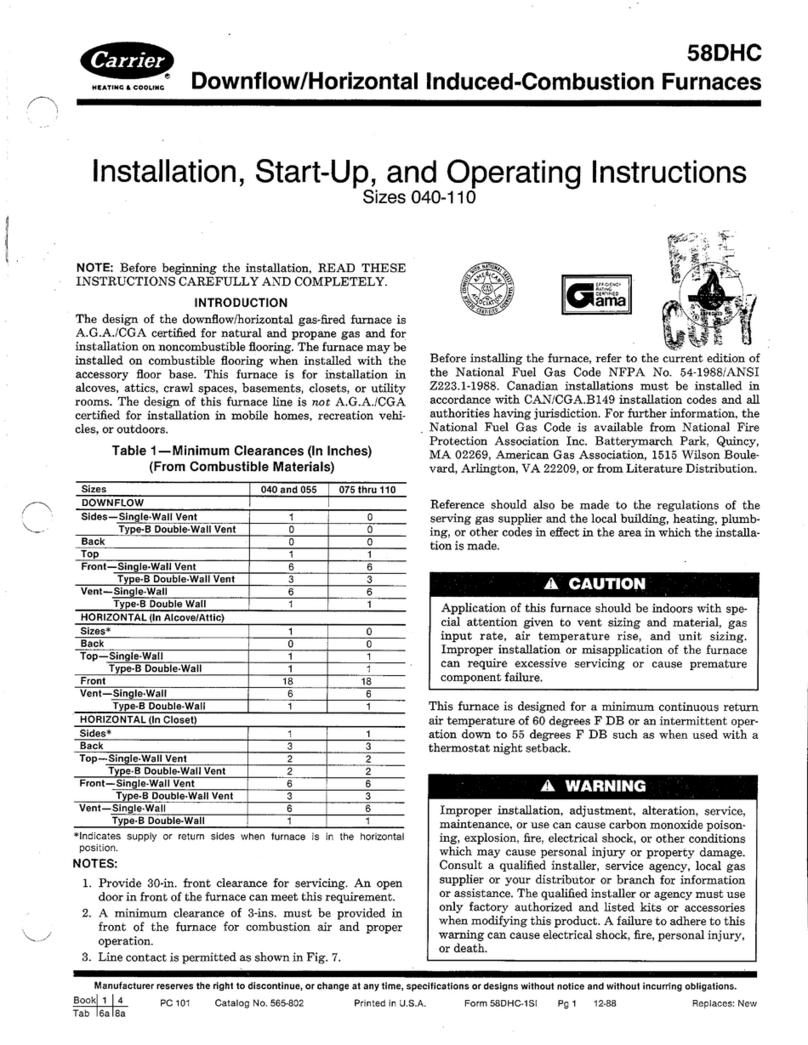 Carrier 58DHC User manual Carrier 58DHC User manual
