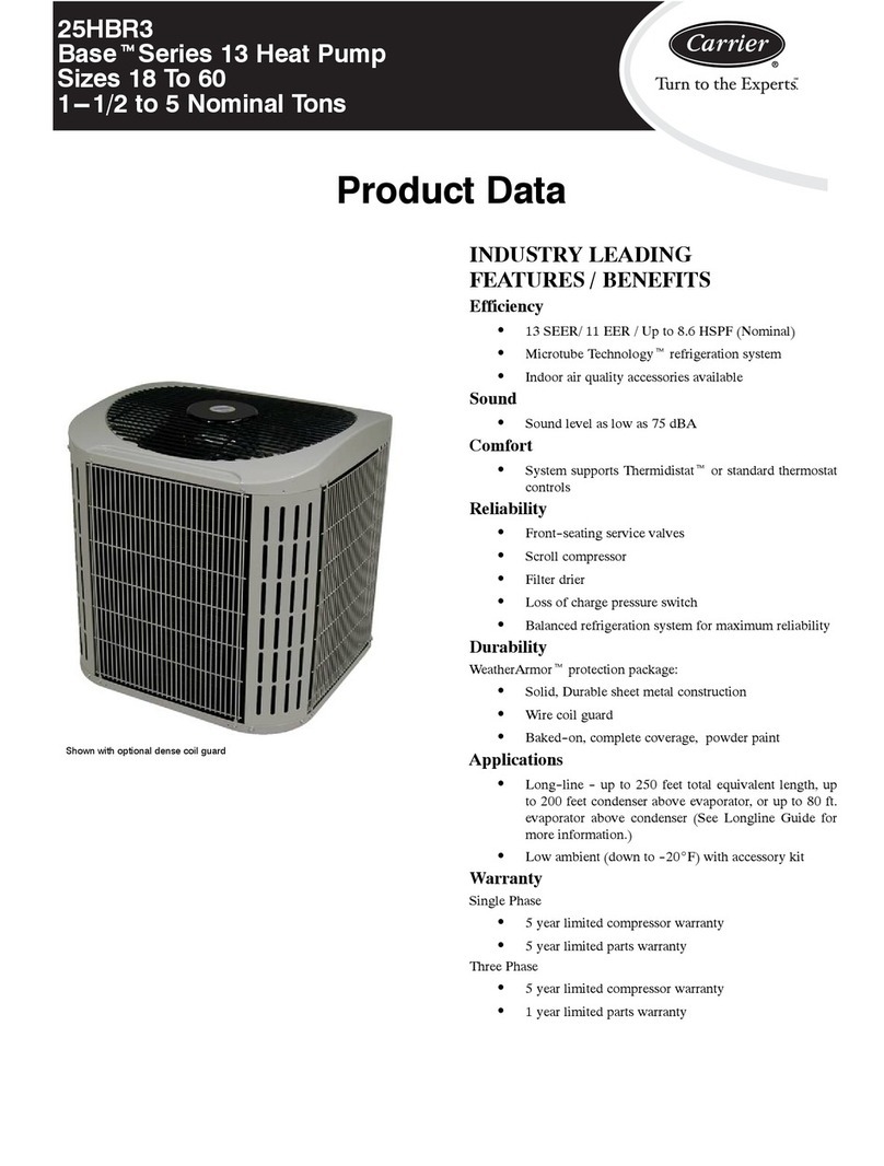 Carrier 25HBR3 Product data