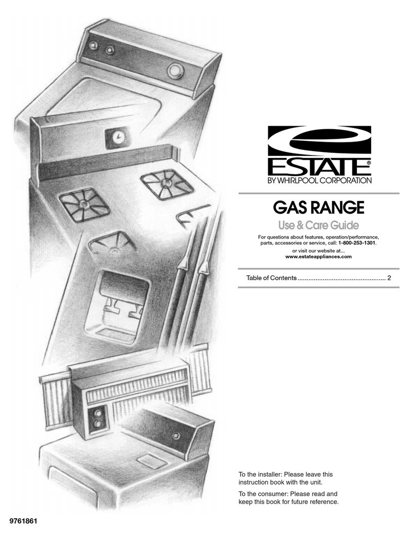 Estate GAS RANGE Use & care guide