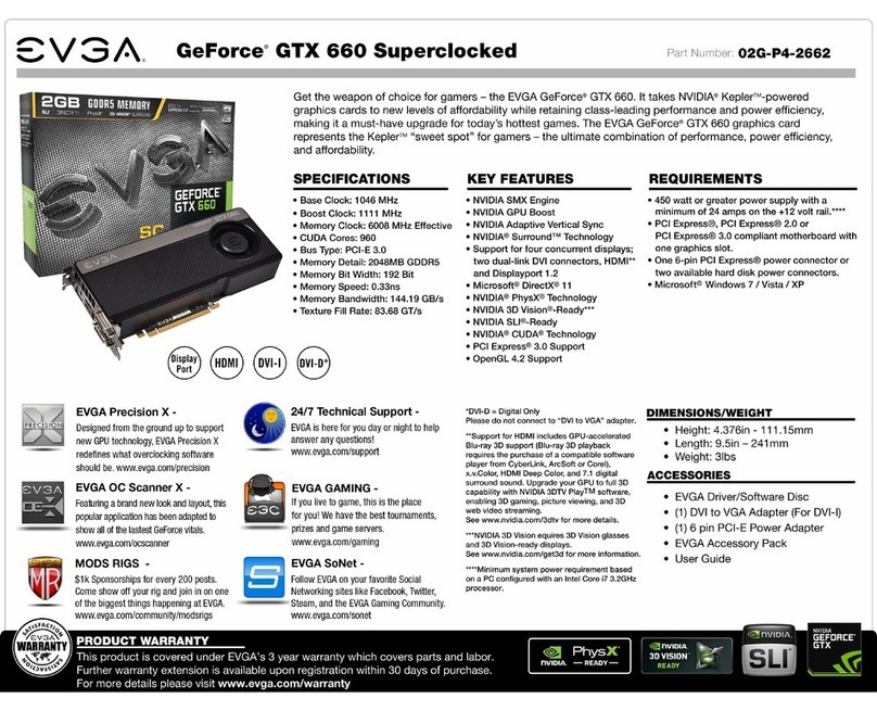 EVGA GeForce GTX 660 Superclocked User manual