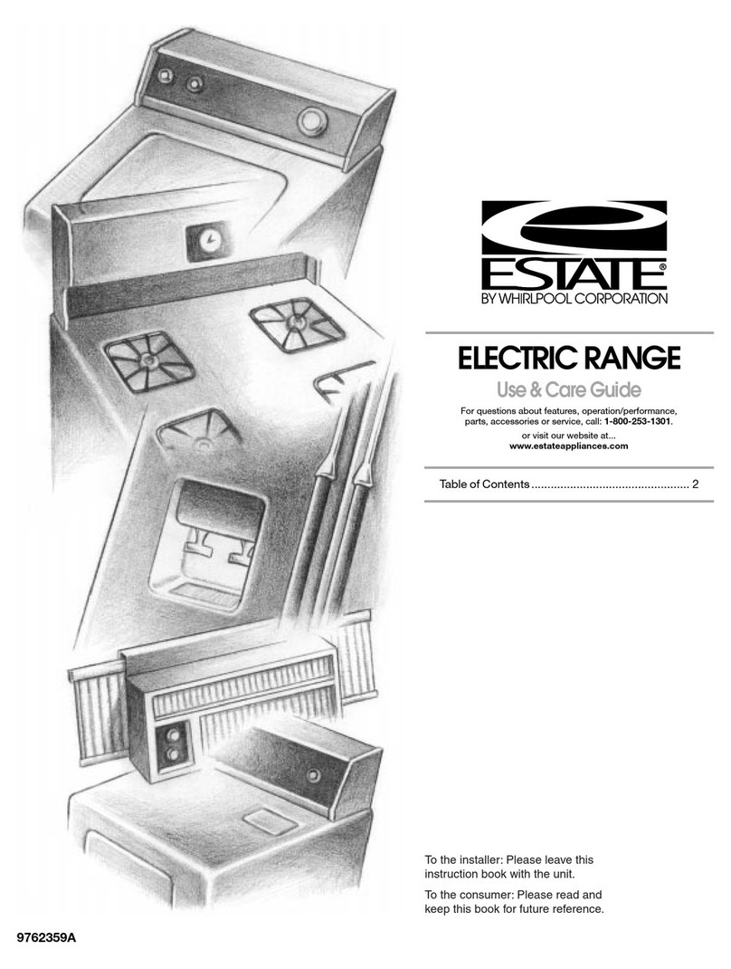 Estate ELECTRIC RANGE Use & care guide