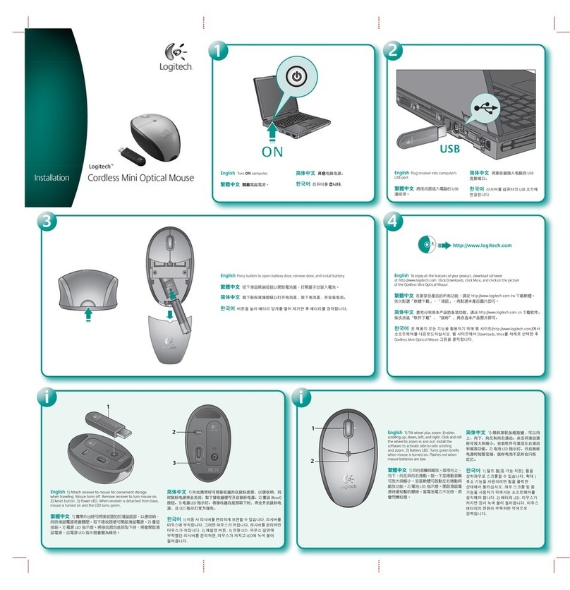 Logitech Cordless Mini User manual