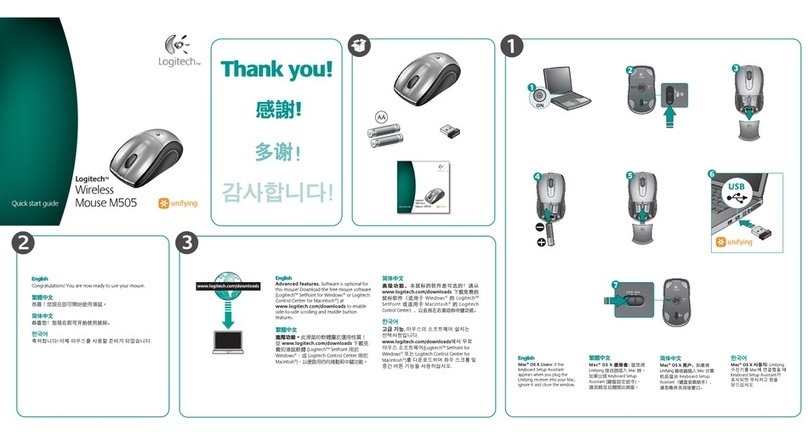 Logitech M505 User manual Logitech M505 User manual