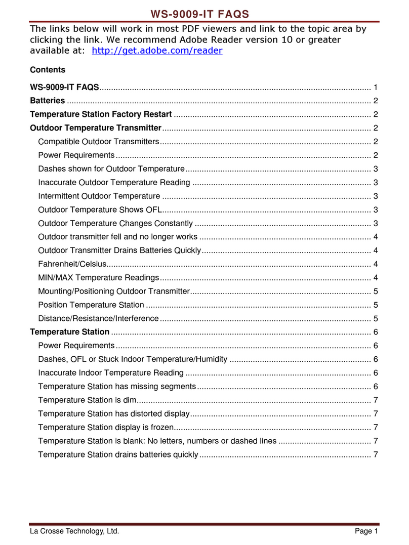 La Crosse Technology WS-9009-IT Owner's manual