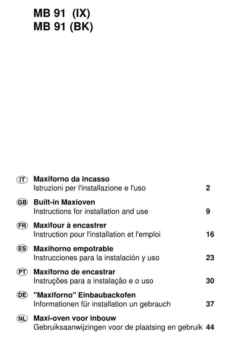 Ariston MB 91 Instructions for installation and use