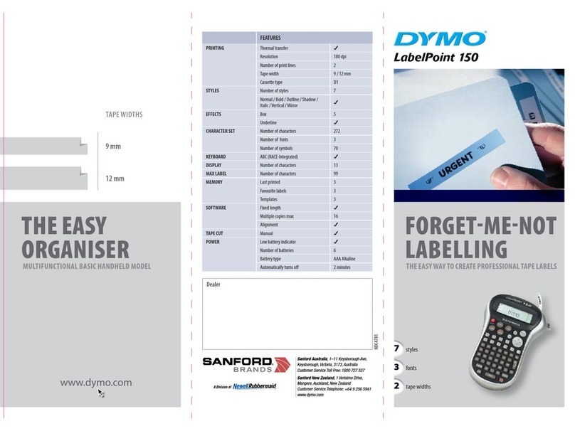 Dymo LabelPoint 150 User manual
