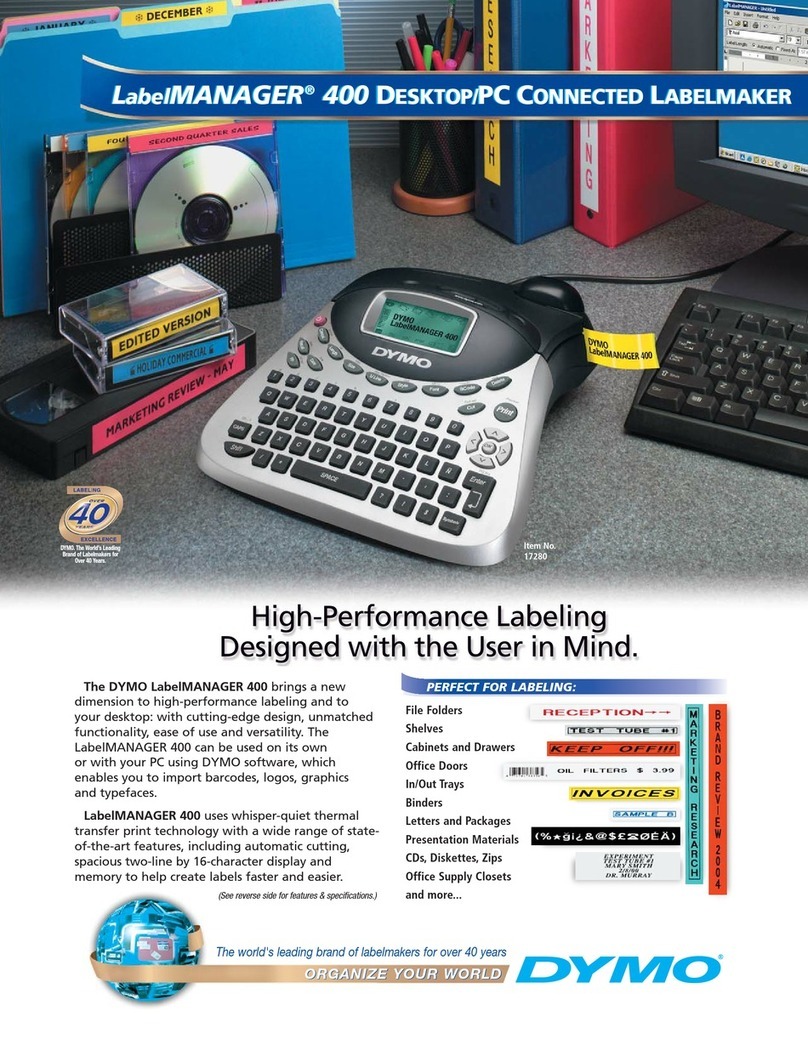 Dymo LabelWriter 400 Duo Guide Brochure & specs
