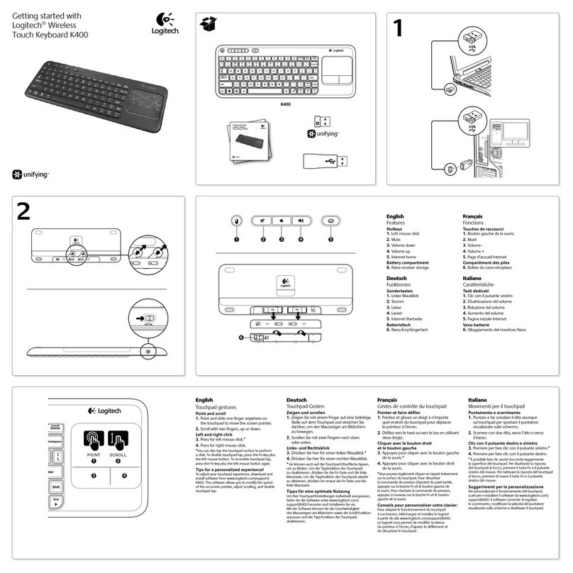 Logitech K400 Getting started guide