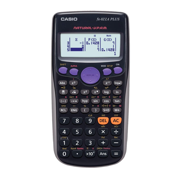 Casio fx-82ZA PLUS User manual