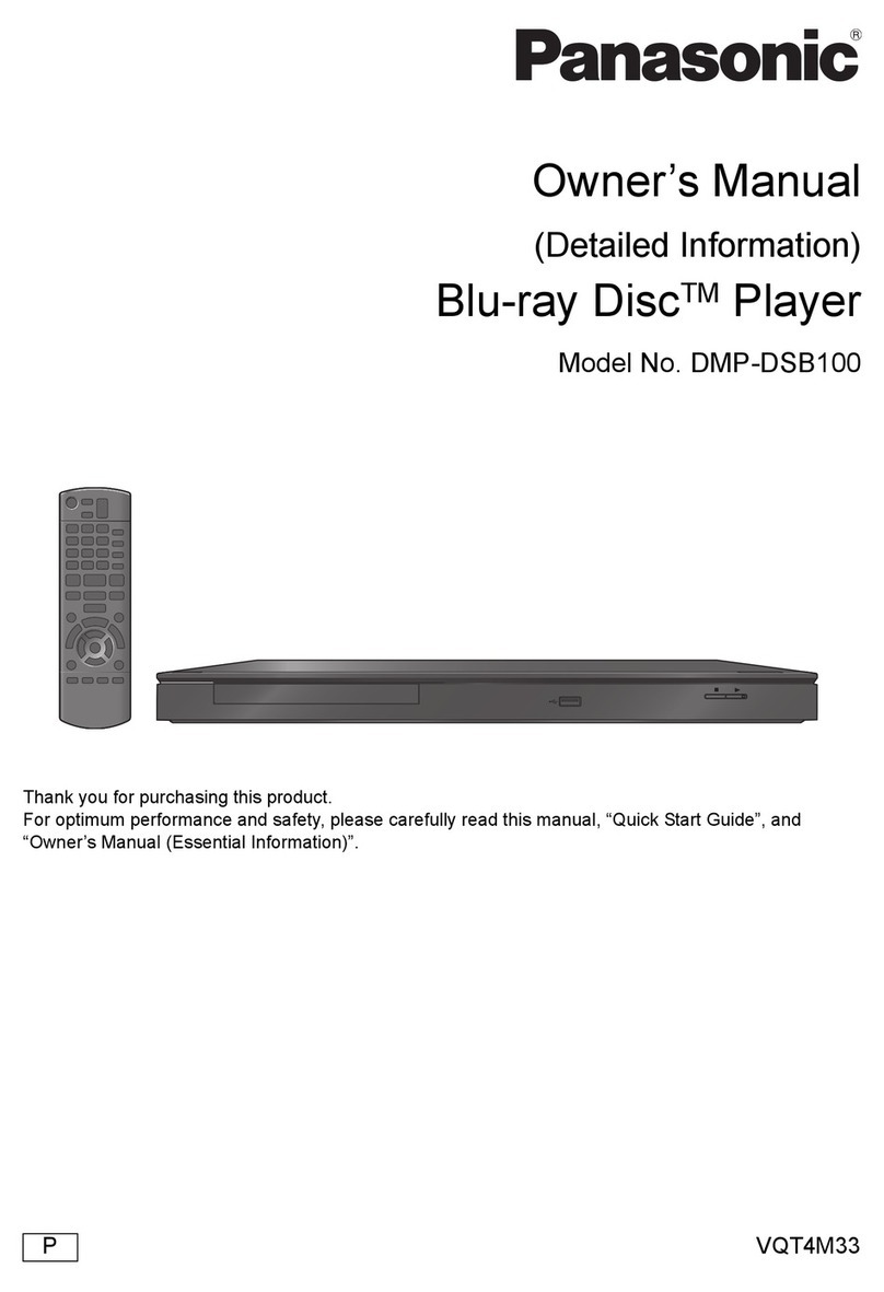 Panasonic DMP-DSB100 User manual