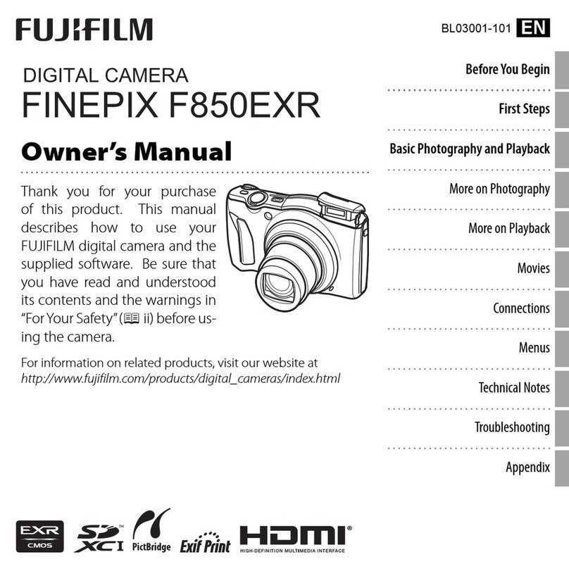 FujiFilm Finepix F850EXR owner's manual