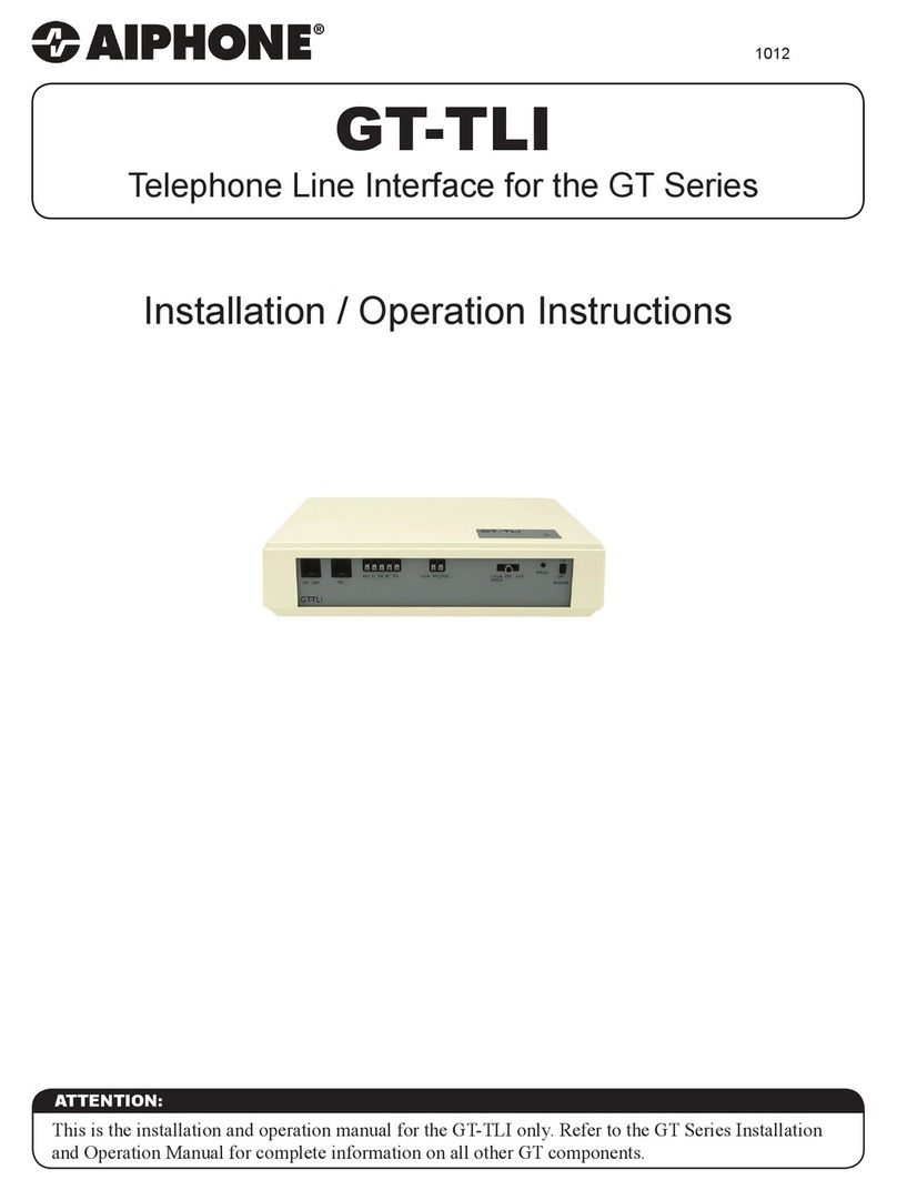 Aiphone GT-TLI operating instructions