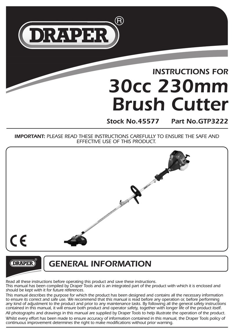 Draper 30cc 230mm Brush Cutter instructions