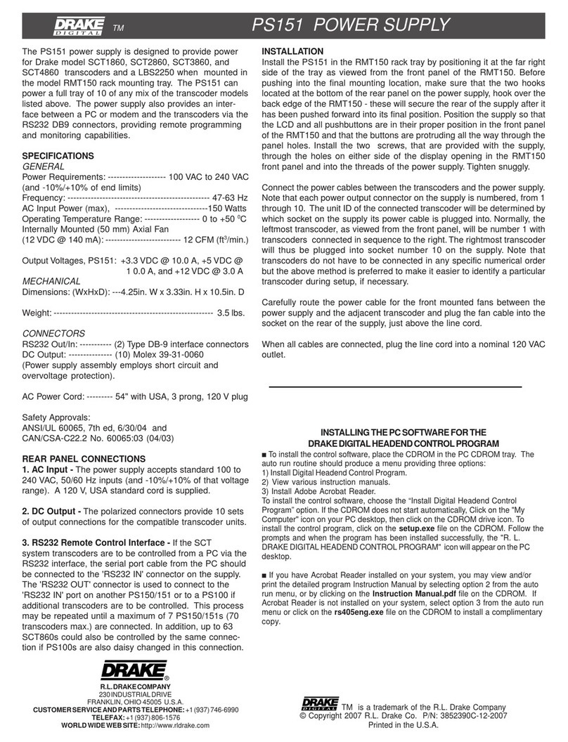 DRAKE PS151 User manual