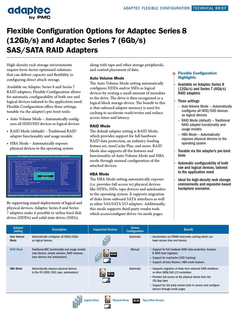 Adaptec Adaptec Series 8 SAS/SATA RAID Technical brief Adaptec Adaptec Series 8 SAS/SATA RAID Technical brief