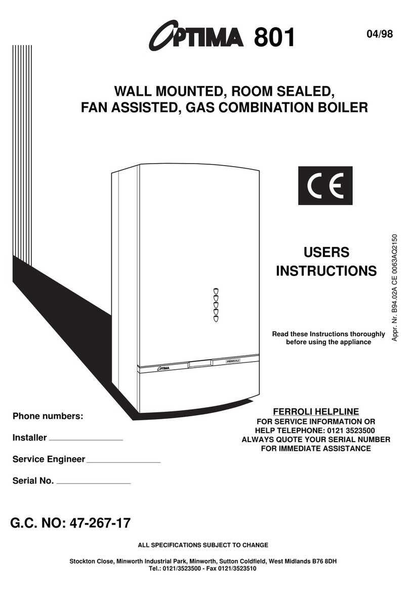 Ferroli optima 801 User manual