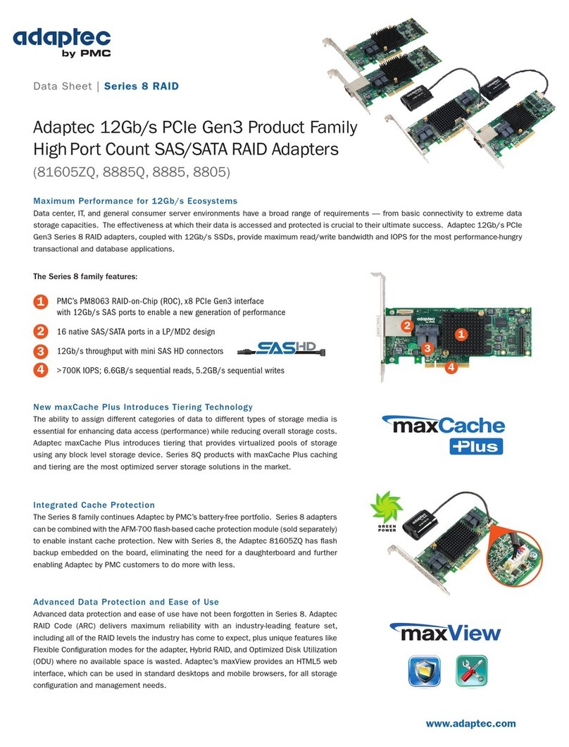 Adaptec 81605ZQ User manual
