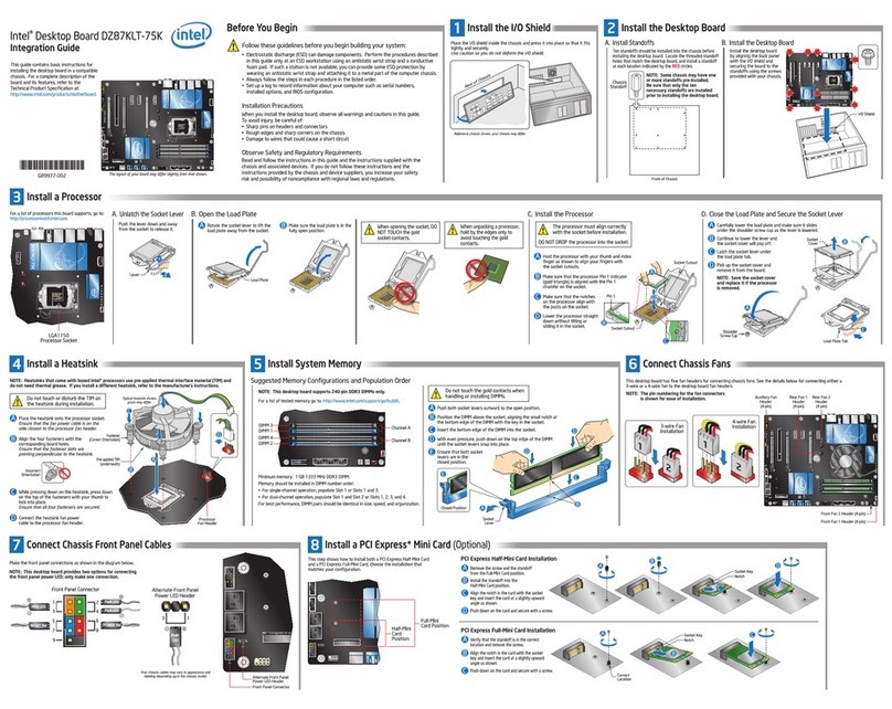 Intel DZ87KLT-75K Quick setup guide