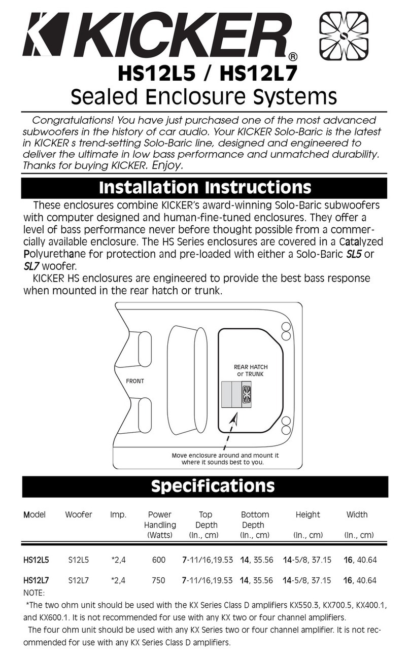 Kicker HS12L5 User manual