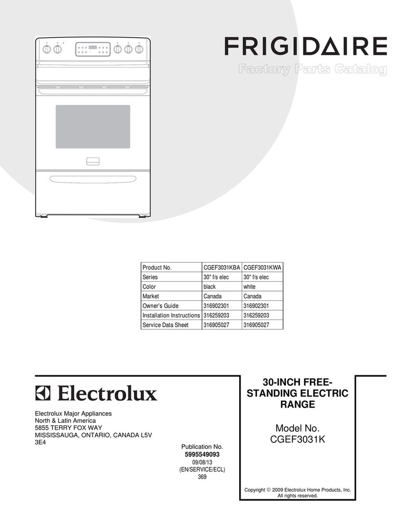 Frigidaire CGEF3031K User manual Frigidaire CGEF3031K User manual