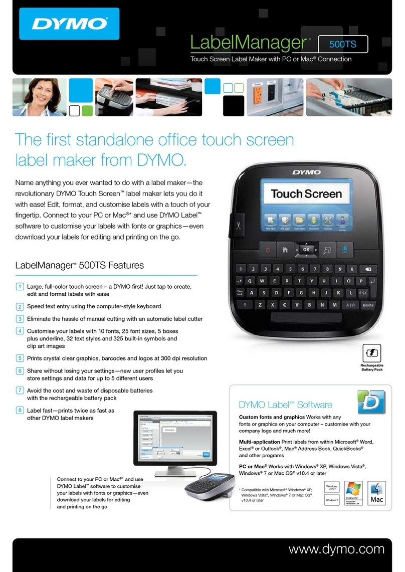 Dymo LabelManager 500TS quick guide