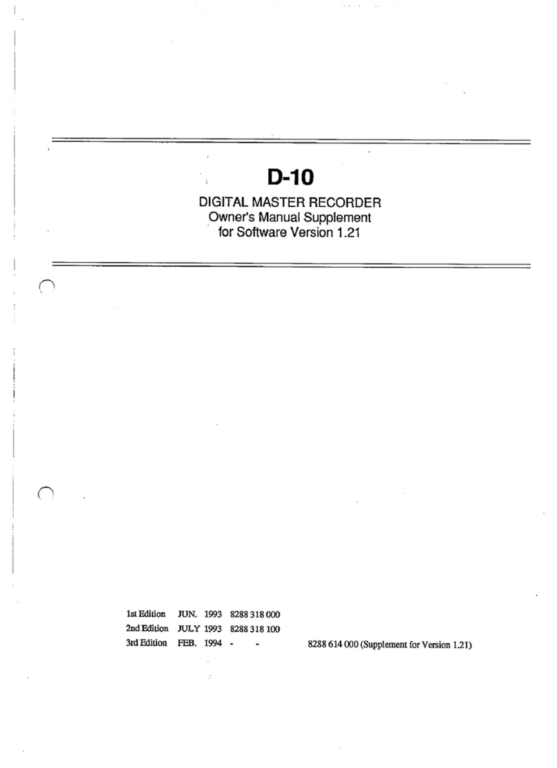 Fostex D-10 User manual