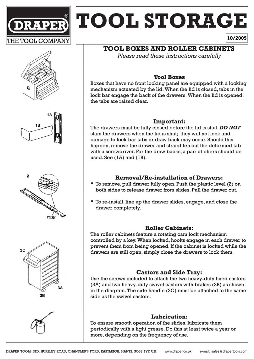 Draper Tool Storage User manual