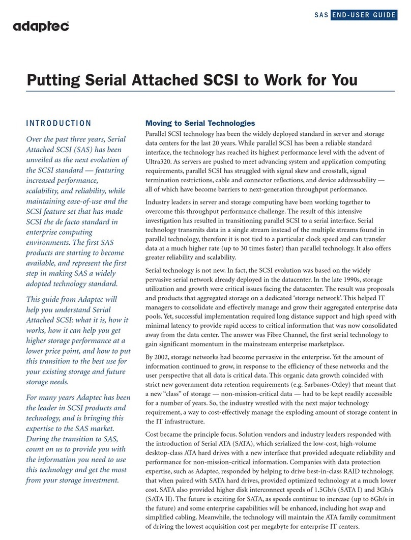 Adaptec Serial Attached SCSI User manual