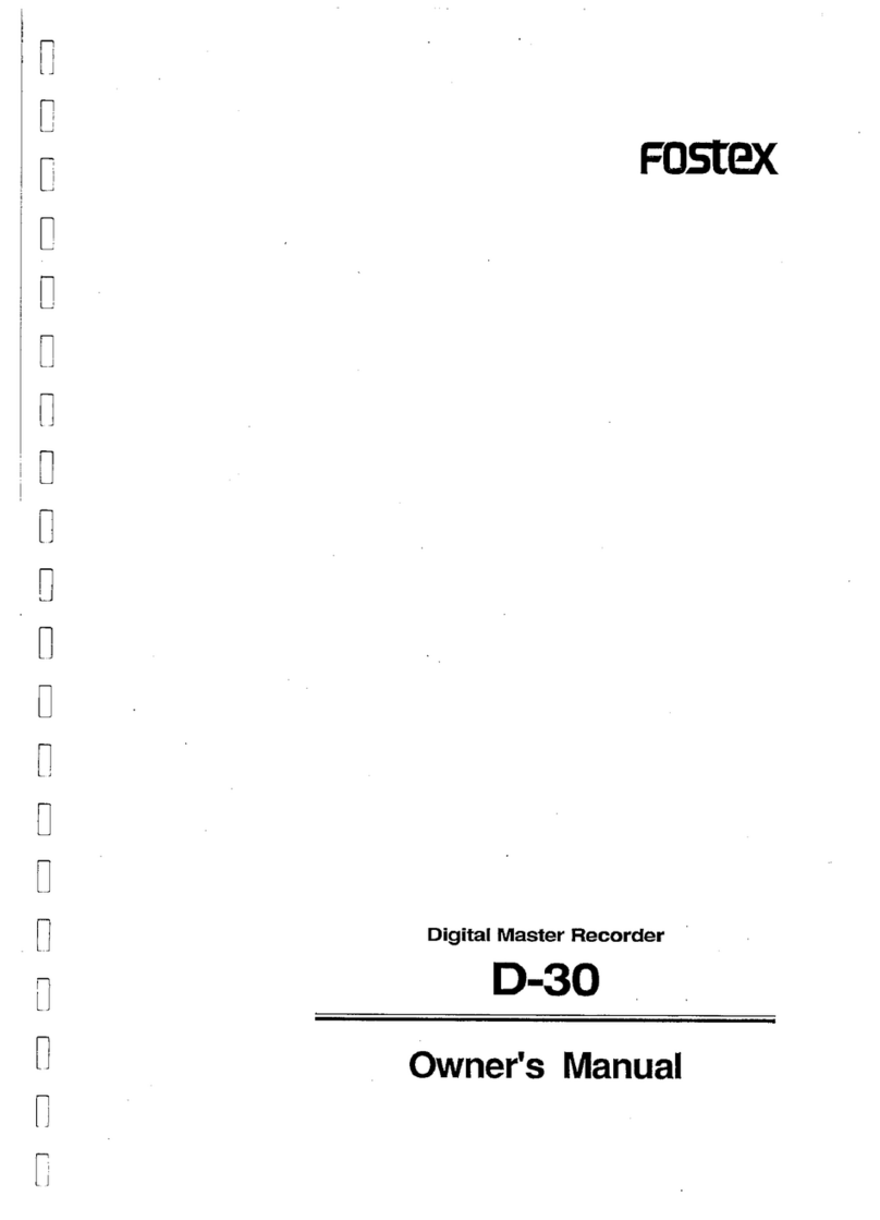 Fostex D-30 owner's manual