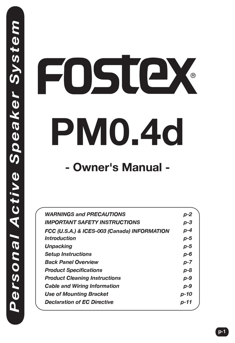 Fostex PM0.4d owner's manual