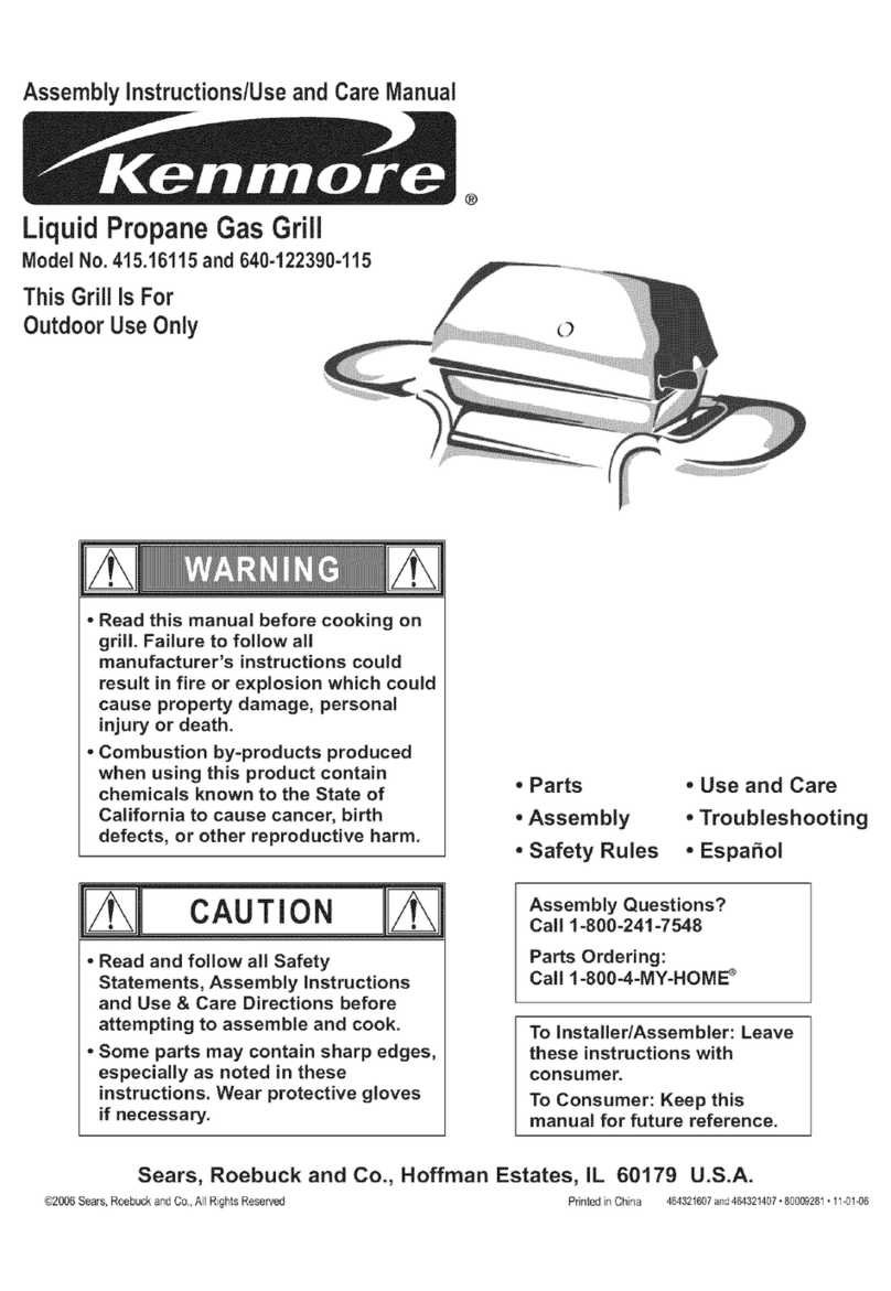 Kenmore 415.16115 Assembly instructions/use and care manual