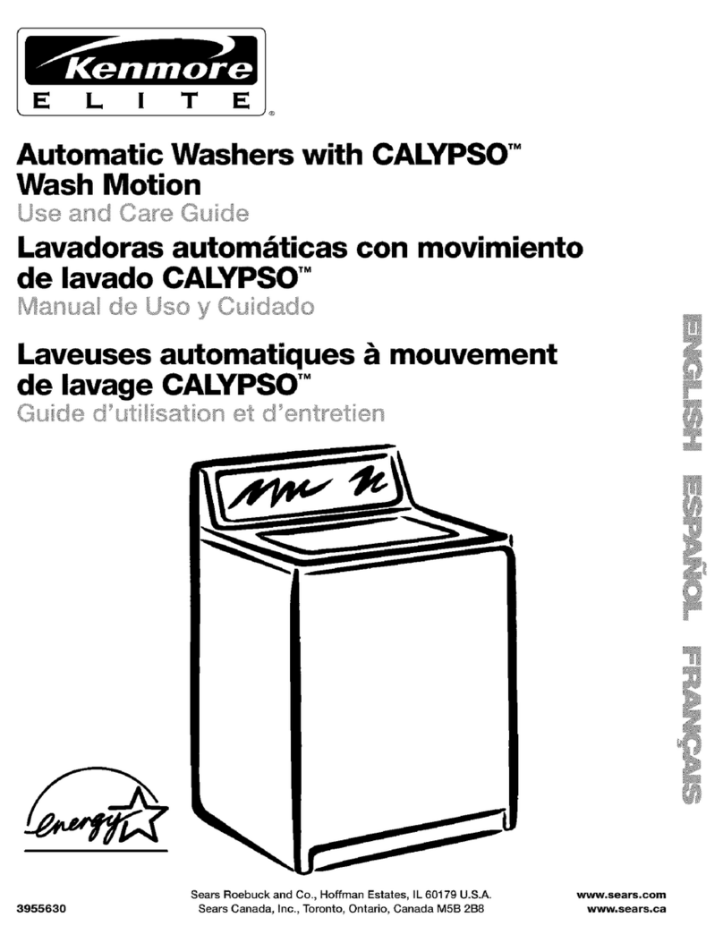 Kenmore Autimatic washers with Capypso wash motion User manual Kenmore Autimatic washers with Capypso wash motion User manual