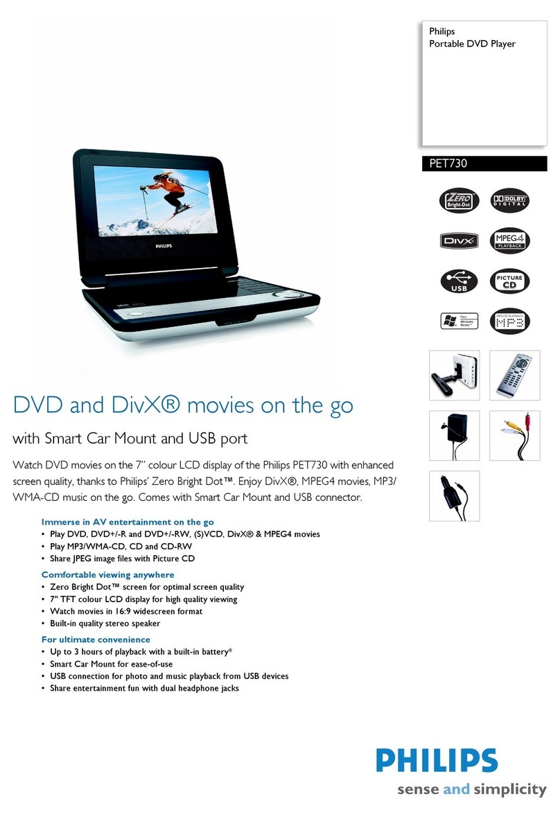 Philips PET730 Specifications