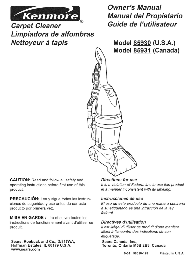 Kenmore 85930 User manual