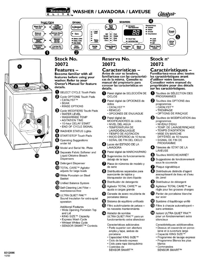 Kenmore 20072 User manual