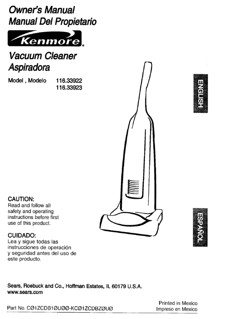 Kenmore 116.33922 owner's manual