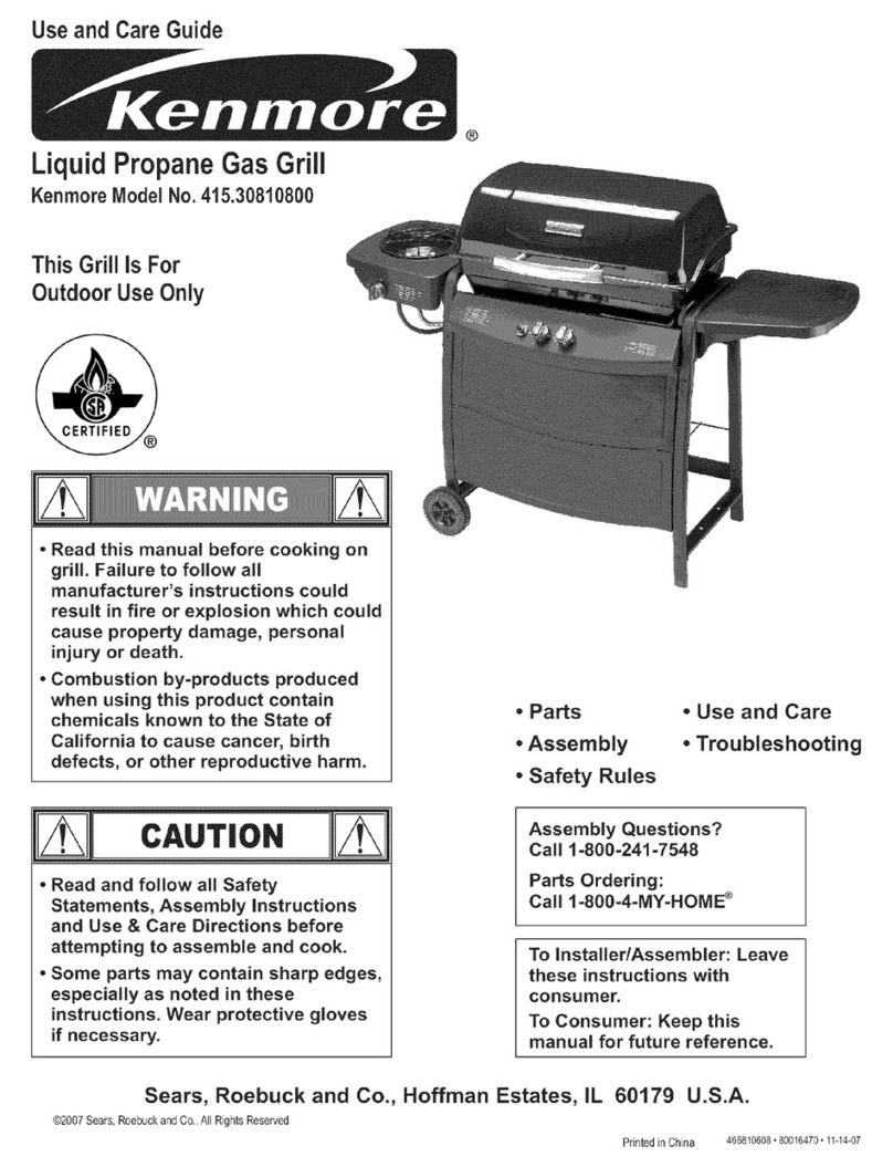 Kenmore 415.30810800 User manual
