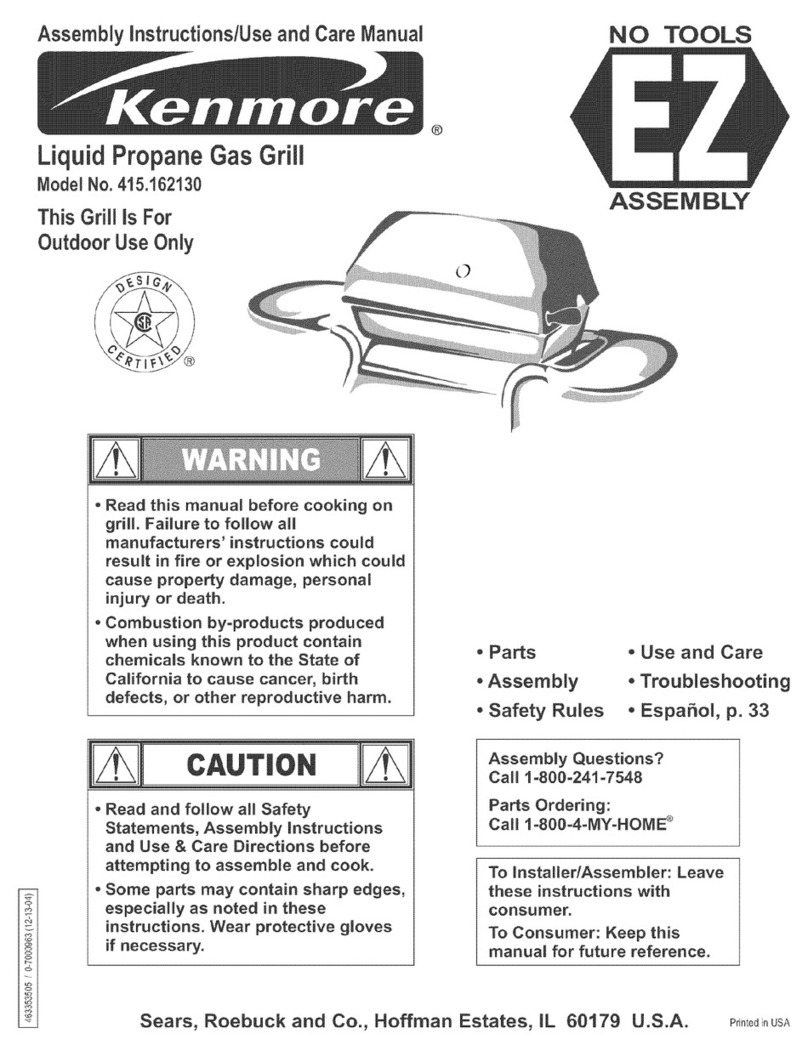 Kenmore 415.t62130 Assembly instructions/use and care manual