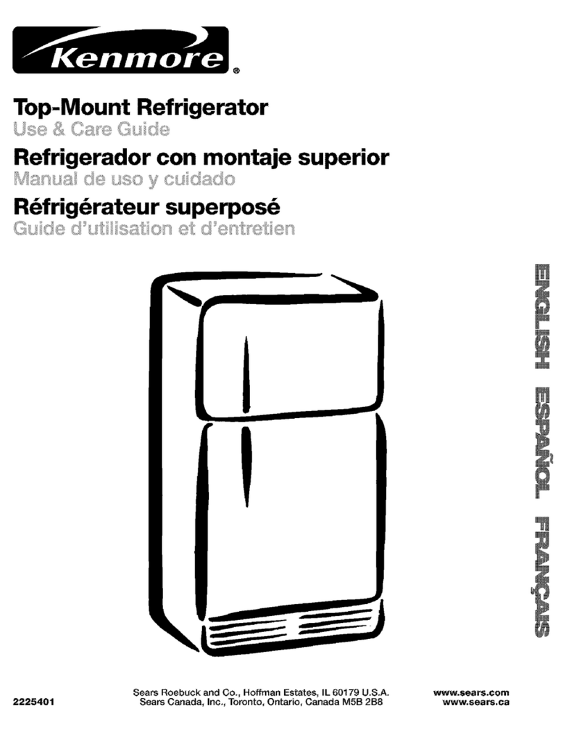 Kenmore Kenmore Top-mount Refrigerator Use and care guide