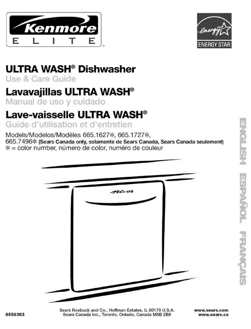 Kenmore Ultra wash 665.1627 Use and care guide