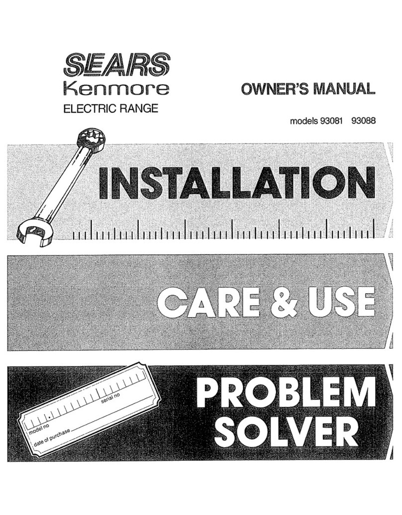 Kenmore Sears 93081 owner's manual