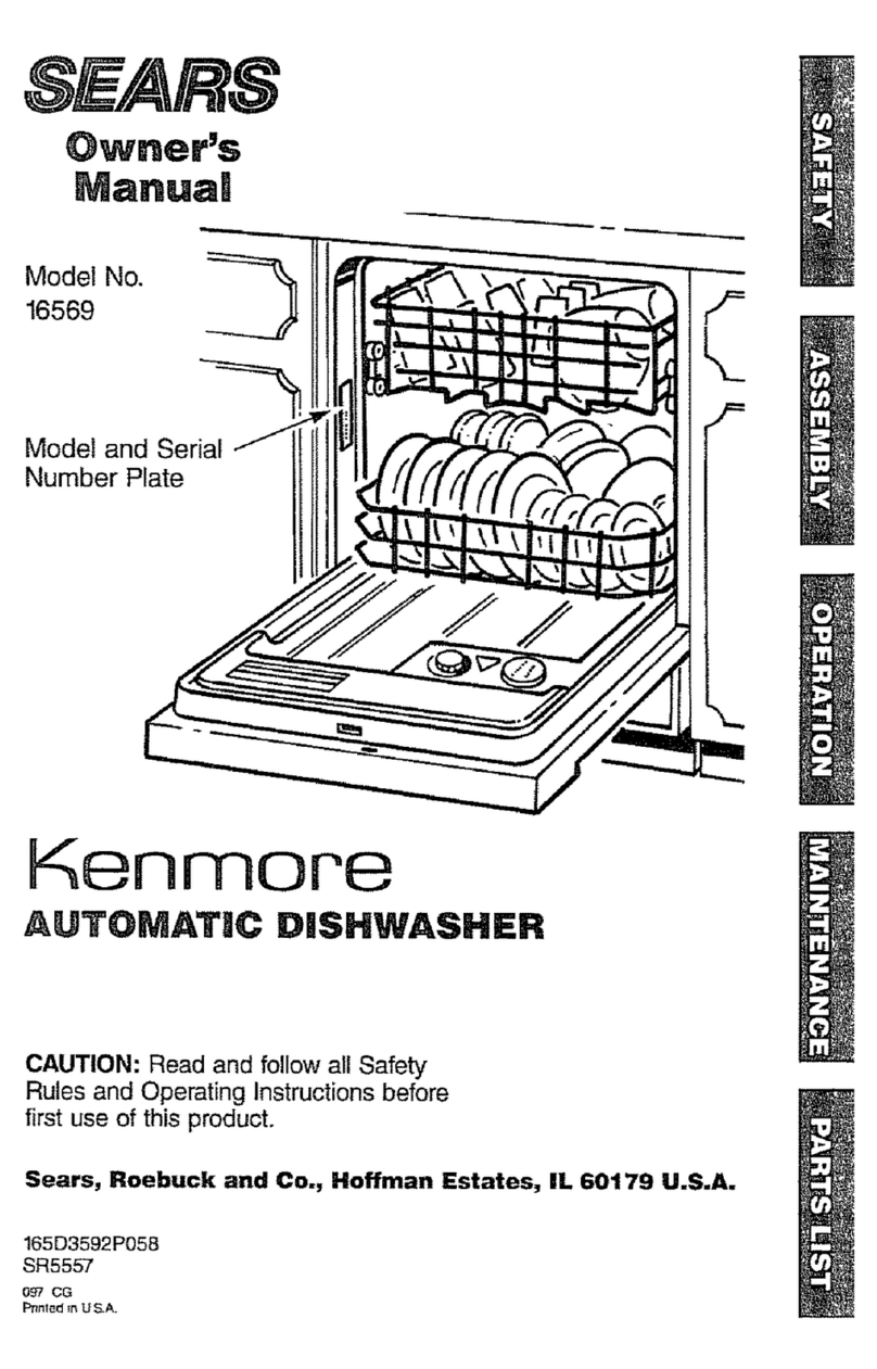 Kenmore 16569 owner's manual