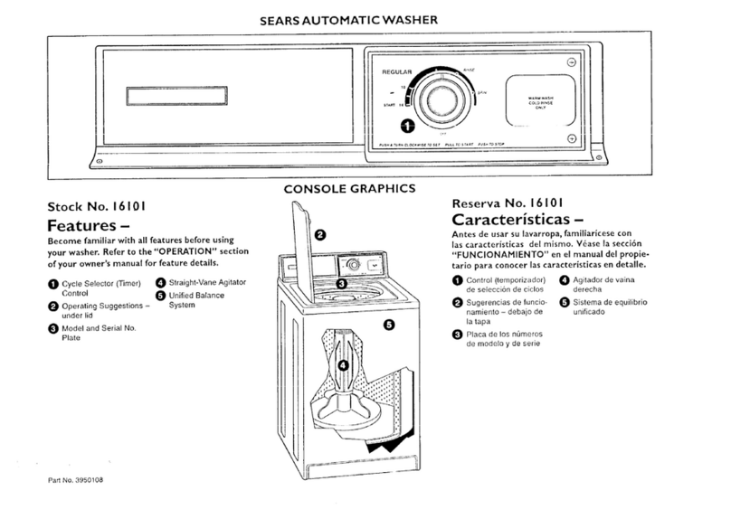 Kenmore Sears 16101 automatic washer User manual